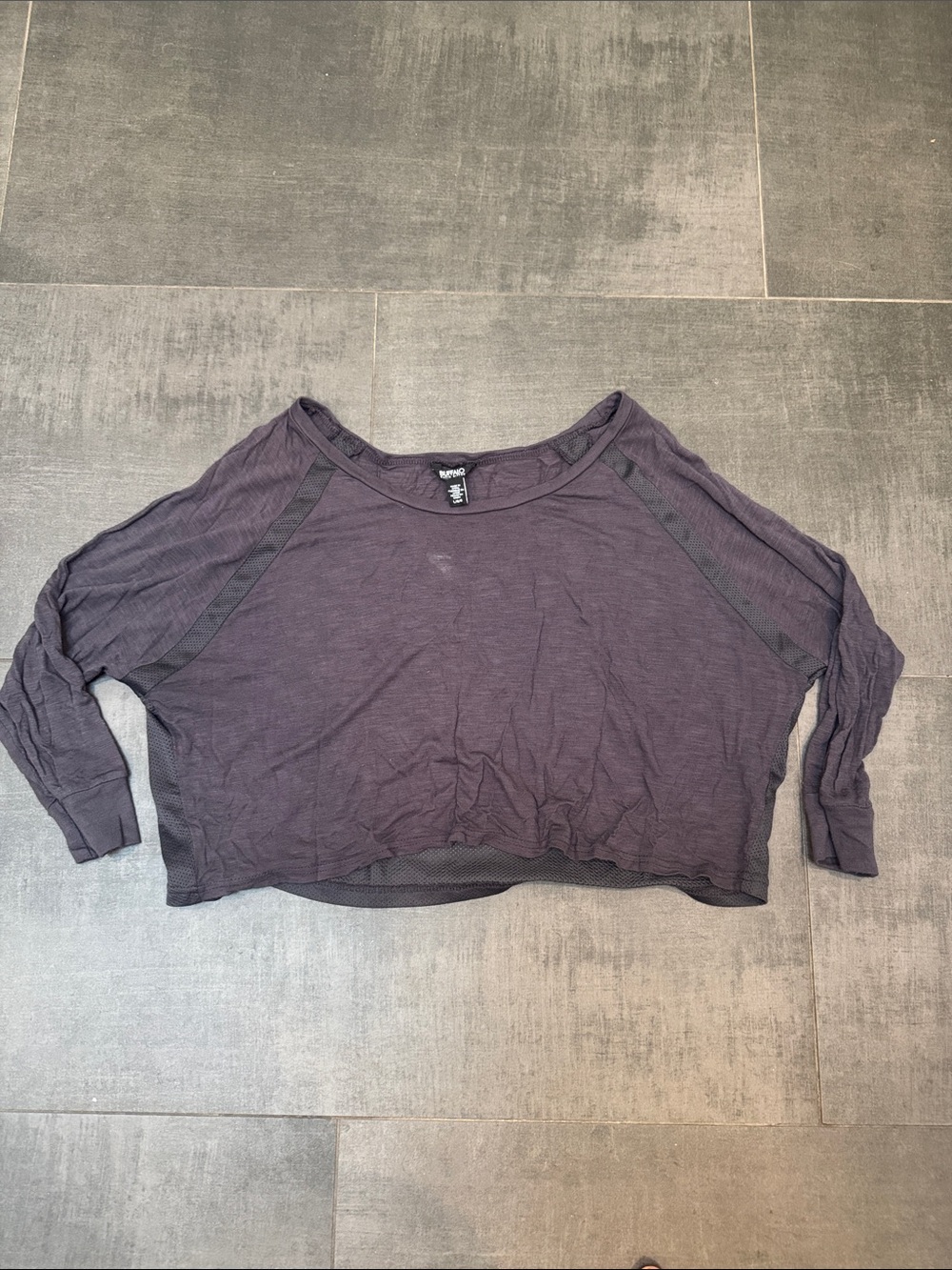 Buffalo David Bitton Plum Cropped Long-Sleeve Tshirt